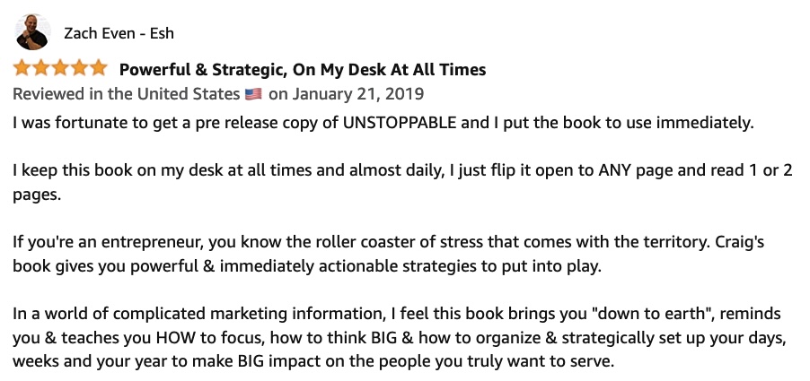 Amazon Review Zach Evan - Esh